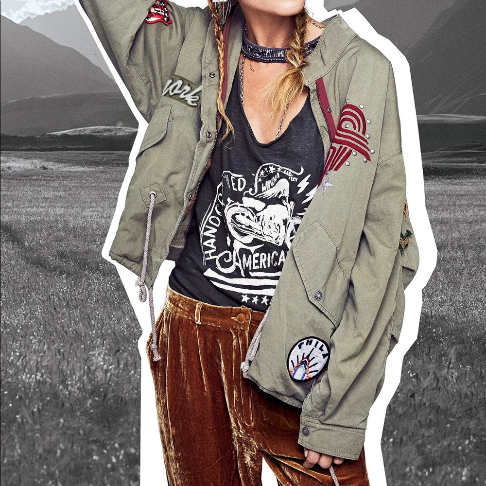 Free People Slouchy Grunge Jacket XS